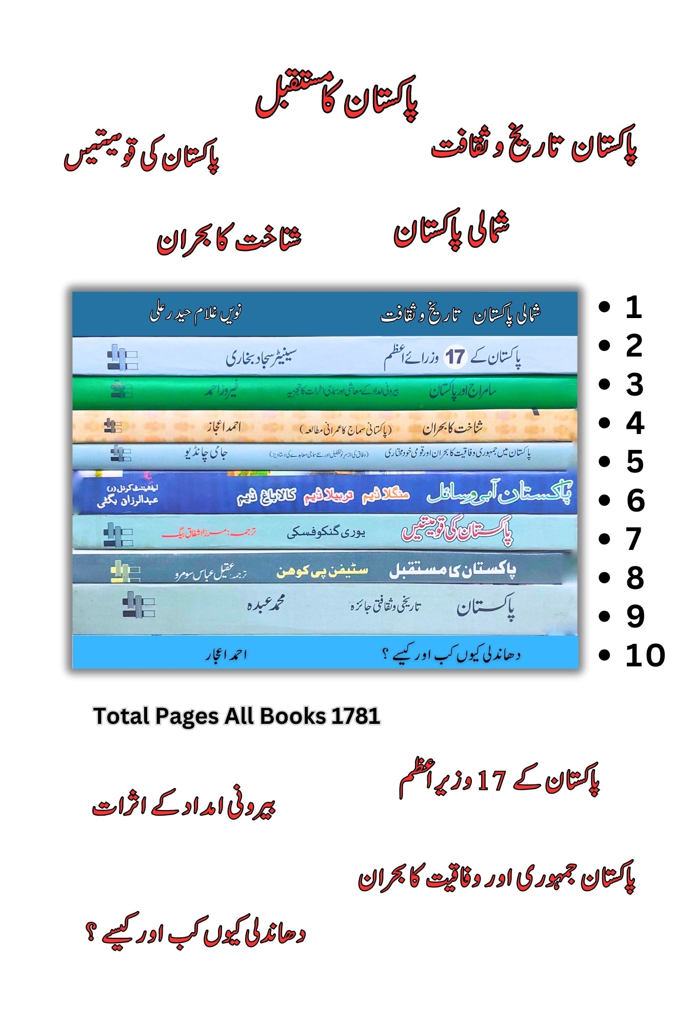 10 Books Set | Pak History & Politics | Books Deals