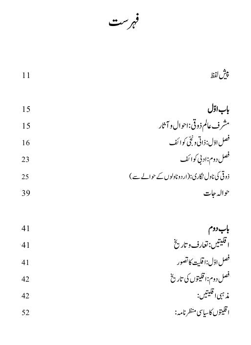 Musharaf Alam Zoki K Novlo Mein Iqliyaton K Misyal Zakiya Parveen مشرف عالم زوقی کے ناولوں میں اقلیتوں کے مسائل