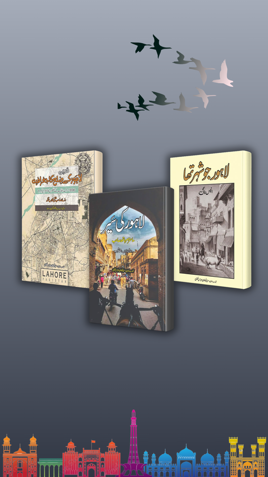 Lahore Three Books Set |  قدیمی لاہور کے ضلع کا جغرافیہ  | لاہور جو شہر تھا ۔ ۔ ۔ انیس ناگی | لاہور کی سیر