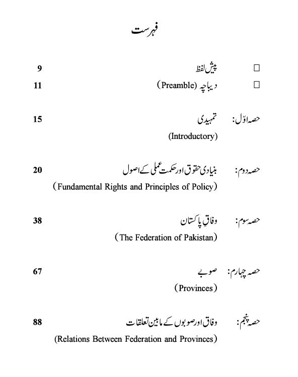 Glossary Constitution Of Pakistan Dr. Khuram Shahzad آئین پاکستان کی فرہنگ